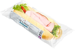 Baguette Ost och Skinka med Sallad
