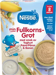 Min Fullkornsgröt Yoghurt, päron & banan 8 Mån