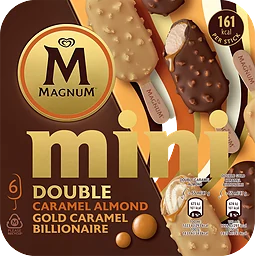 Glasspinnar Mini Double caramel 6-pack
