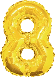 Folieballong Guld 8 100cm