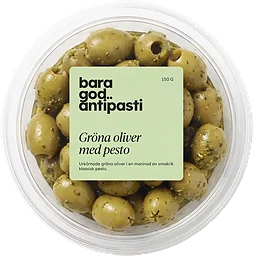 Gröna Oliver Med Pesto 150g