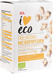 Micropopcorn Ekologiska 90g 3-p