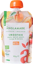 Smoothie Äpple, aprikos, persika, mango & banan Eko