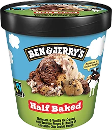 Glass Chocolate & vanilla half baked