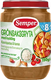 Grönsaksgryta Kyckling & Vitlök Från 8 Månader