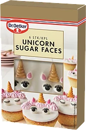 Bakdekoration Unicorn Sugar Faces Dr. Oetker
