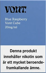 E-cigarett Engångs Blue Raspberry 20 mg/ml 2ml Cube
