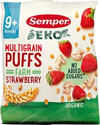 Multigrain puffs strawberry 9m