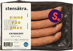 Kryddkorv Äppel Bacon 87% Kötthalt