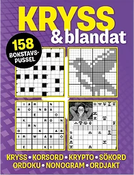 Kryss & blandat (lila): 158 bokstavspussel med kryss, korsord, krypto