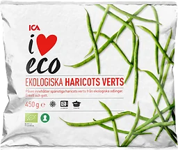 Haricots verts Fryst Ekologisk
