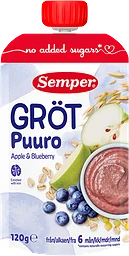 Gröt Äpple Blåbär Från 6 Månader
