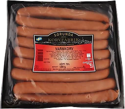 Varmkorv 70% Kötthalt Sorunda Korv