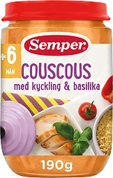 Couscous med kyckling & basilika Från 6m