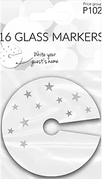 Glasmarkör Vit/silver