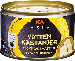 Skivade Vattenkastanjer i vatten 227g