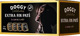 Hundmat Delikatesspaté Nöt & lax 4-pack
