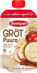 Gröt Äpple Banan Kanel