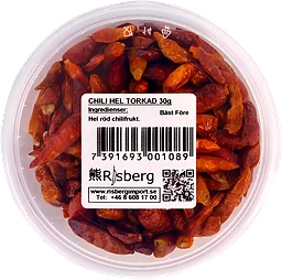 Chili Torkad Hel Piripiri