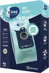 Dammsugarpåse E206S s-bag® Anti-Allergy 4-p