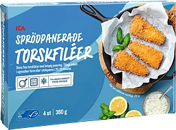 Sprödpanerad torskfilé 4-p Fryst