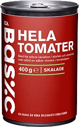 Hela skalade tomater