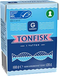 Tonfisk i Tetra Vatten