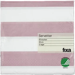 Servett Rosa Rand 33cm