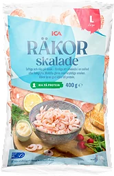Stora skalade räkor
