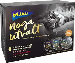 Kattmat Lax Kalkon Lamm 8-p Mjau
