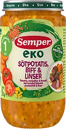 Barnmat Sötpotatis, biff & linser 12 Mån Eko