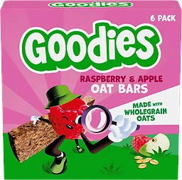 Barnsnacks Oat bars raspberry & apple 3år 6-p