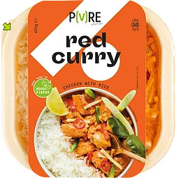 Kyckling Red Curry med Ris Topsfood Pure