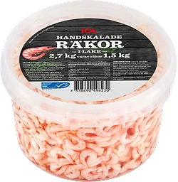 Räkor handskalade i lake ICA