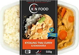 Thai Kyckling thai curry och kokosmjölk med ris
