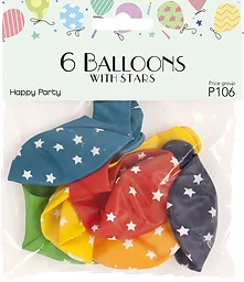 Ballong med stjärnor 6-p