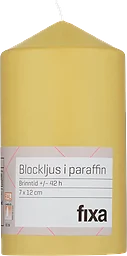 Blockljus Gul 7x12cm