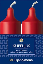 Kupeljus 3,8 Cm Röda 2-pack