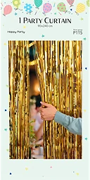 Fransgardin i guld 90x240cm