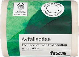 Avfallspåse 5l Badrum med Knythandtag