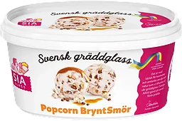 Glass Popcorn brynt smör