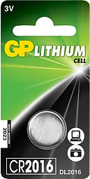 Batteri GP Aklaline Knappcell Lithium CR2016 1-p Batteristen