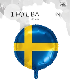 Folieballong Svensk Flagga 1-p