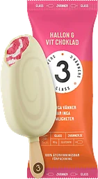 Glasspinne Hallon & Vit Choklad 1-p