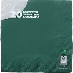 Servetter Mörkgröna 40cm 20-pack