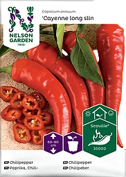Chilipeppar, Cayenne Long Slim