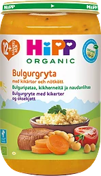 Barnmat Bulgurgryta kikärtor & nötkött 12+ Mån Eko