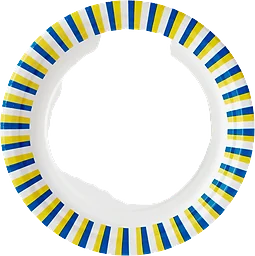Assiett Svenska flaggan 18cm 12-p