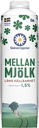 Mellanmjölk Lite längre hållbarhet 1,5%