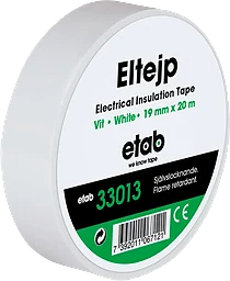 Eltejp vit 19mm x 20m